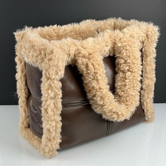 STAND STUDIO Brown Lola II Tote Bag in Brown NWT - Picture 2 of 13